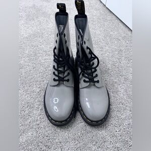 Doc Martens Gray Lace-Up Women's Boots
